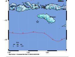Gempa Magnitudo 6,0 Guncang Barat Daya Wanokaka
