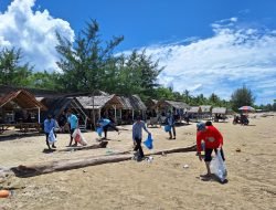 Volume Sampah Meningkat, BKPRMI Pungut Sampah Di Lokasi Wisata