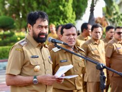 Gubernur Aceh Pimpin Apel Pagi Pasca Idul Fitri, Ajak Pegawai Disiplin Kerja