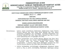 Tim Pansus DPRA Bertentangan dengan Visi Misi Mualem