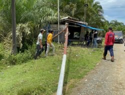 Polres Aceh Barat dan Warga Bongkar Portal Demi Cegah Pungli dan Premanisme