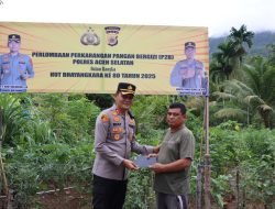 Kapolres Aceh Selatan Cek Langsung Lahan Ketahanan Pangan P2B