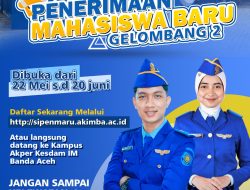 Pendaftaran Akper Kesdam IM kembali Dibuka