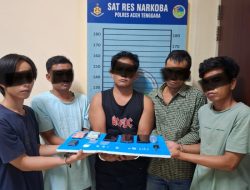 Lima Pria Warga Bukit Tusam Agara Diringkus Satresnarkoba, Sabu Hingga Sepeda Motor Ikut Disita