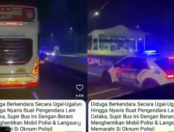 Viral Polisi Diteriaki dan Dihentikan di Tol oleh Sopir Bus Gara-gara Nyetir Zig-zag di Jalan Tol