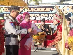 Tiba di Polda Aceh, Brigjen Marzuki Ali Basyah Disambut Tarian Ranup Lampuan