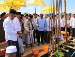 Gubernur Aceh Letakkan Batu Pertama Masjid Baitut Taqwa di Aceh Utara
