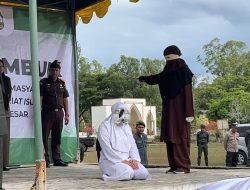 Empat Terhukum Jalani Hukuman Cambuk di Aceh Besar