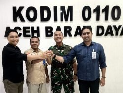 Percepat Proses KDMP Abdya, Ketua Koordinator Pendamping Audiensi dengan Dandim dan BSI