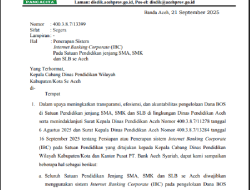 Disdik Aceh Wajibkan Sekolah Gunakan Internet Banking Corporate untuk Dana BOS Mulai 2026