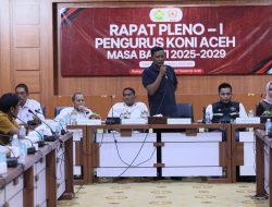 KONI Aceh Gelar Rapat Pleno Perdana Kepengurusan 2025-2029