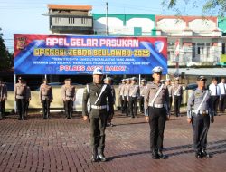 Polres Aceh Barat Gelar Apel Pasukan Operasi Zebra Seulawah 2025