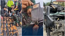 TNI Temukan 75.000 Pil Ekstasi di Mobil Kecelakaan, Ada Lencana Polri di Kursi Sopir, Pengemudi Kabur
