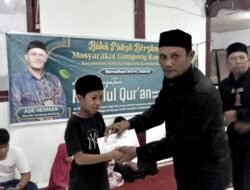 Pemdes Rambong Abdya Santuni Yatim Piatu Sekaligus Bukber Bersama Warga