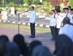 Sekda Aceh Pimpin Apel Perdana Pasca Idul Fitri, Ajak ASN Tingkatkan Kinerja dan Disiplin