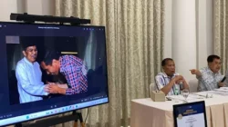 Wakil Presiden ke-10 dan ke-12 RI, Jusuf Kalla (JK) dalam jumpa pers di kediamannya Jalan Brawijaya IV No.12, Jakarta Selatan pada Sabtu 18 April 2026. (Foto: RMOL/Bonfilio Mahendra)