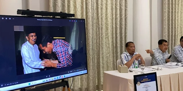 Wakil Presiden ke-10 dan ke-12 RI, Jusuf Kalla (JK) dalam jumpa pers di kediamannya Jalan Brawijaya IV No.12, Jakarta Selatan pada Sabtu 18 April 2026. (Foto: RMOL/Bonfilio Mahendra)