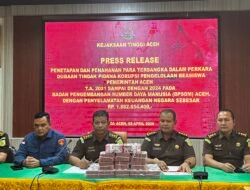 Kejati Tetapkan Tiga Tersangka Korupsi Beasiswa BPSDM Aceh, Uang Miliaran Disita