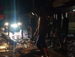 Prajurit Kodam IM Bantu Penanganan Banjir di Pidie Jaya