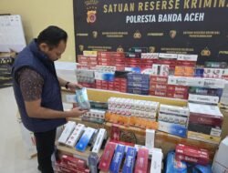 Polresta Banda Aceh Sita 70 Ribu Batang Rokok Ilegal Dari Mahasiswa Asal Bireuen