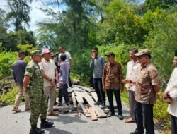 Wabup Aceh Selatan dan Dandim Tinjau Lokasi Rencana Jembatan Bailey di Buluh Suma