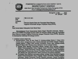 SE Pemkab Abdya Larang ASN, PPPK, dan PW Rangkap Jabatan
