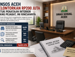 Dinsos Aceh Gelontorkan Rp200 Juta untuk Penataan Interior Ruang Pejabat, Ini Rinciannya
