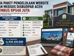Dua Paket Pengelolaan Website dan Medsos Disbudpar Aceh Tembus Rp548 Juta, Satu Non Tender, Satu E-Katalog
