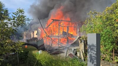 Satu Rumah Kayu di Lampreh Aceh Besar Ludes Terbakar, 5 Jiwa Terdampak