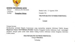 TTI Hadapi Bappeda Aceh di Sidang Komisi Informasi, Pokir DPRA Harus Dibuka ke Publik