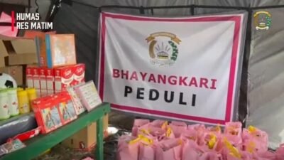Bhayangkari Peduli, Salurkan Bantuan dan Trauma Healing bagi Korban Gempa Manggarai Timur