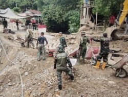 Kodim 0108/Agara Perbaiki Jembatan di Lawe Sikap Jelang HUT ke-81 TNI